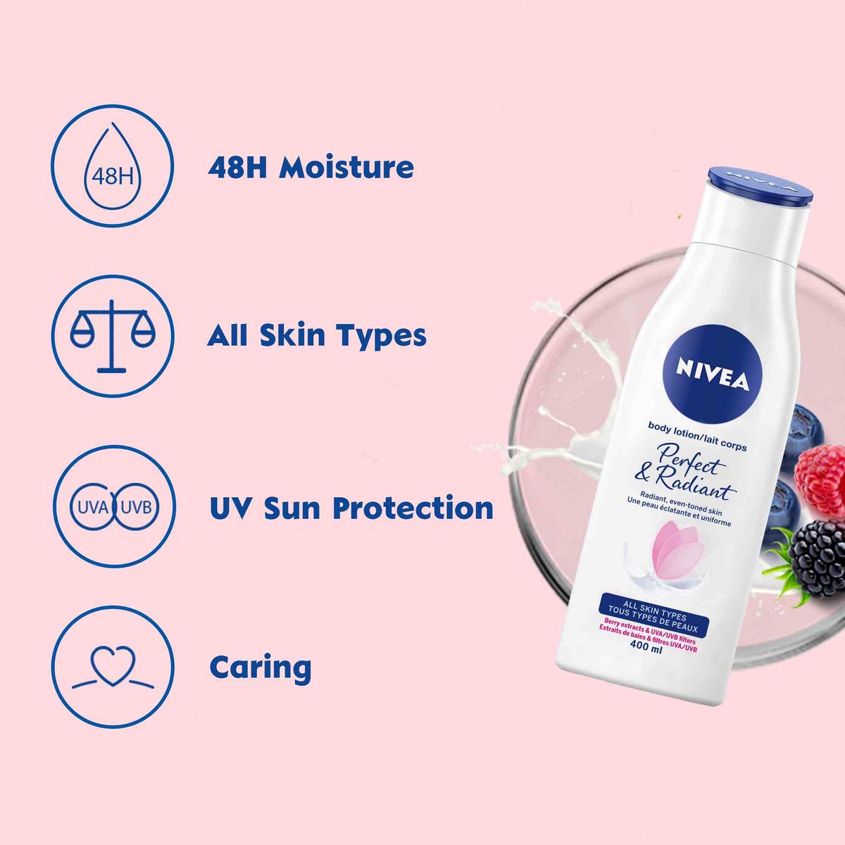 Perfect & Radiant Body Lotion For Women - 400ml (Pack Of 2)
