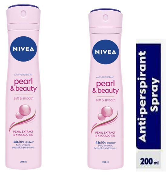 Pearl & Beauty Anti-Perspirant Spray For Women, 48h - 200ml (Pack Of 2)