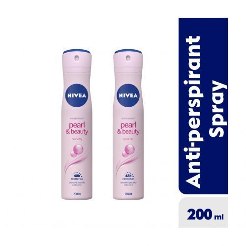 Pearl & Beauty Anti-Perspirant Spray For Women, 48h - 200ml (Pack Of 2)