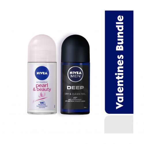 His & Hers Deo Pack: Deep Roll-On, Pearl & Beauty Roll-On - 50ml