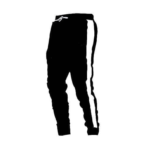 Joggers Pant - Black With White Stripes