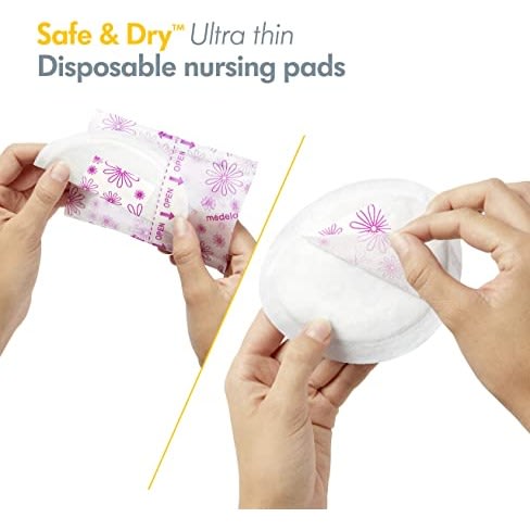 Safe & Dry Ultra Thin Disposable Nursing/ Breastfeeding Pads - 120 Count