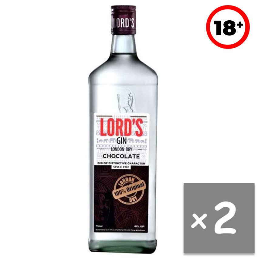Dry Gin -Chocolate 17.5cl x2 (Lord's)