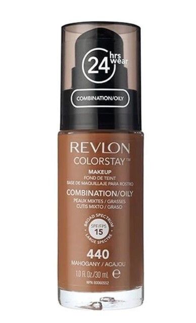 Colorstay Foundation W/ SPF15- 440 Mahogany 30ml, For Combination/Oily Skin