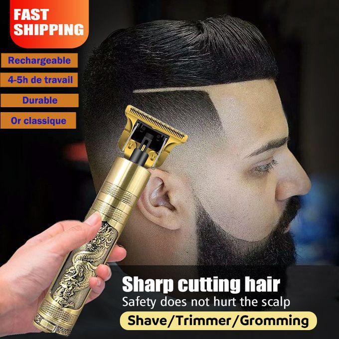 Dragon Monster Rechargeable Metal Hair Clipper Gold