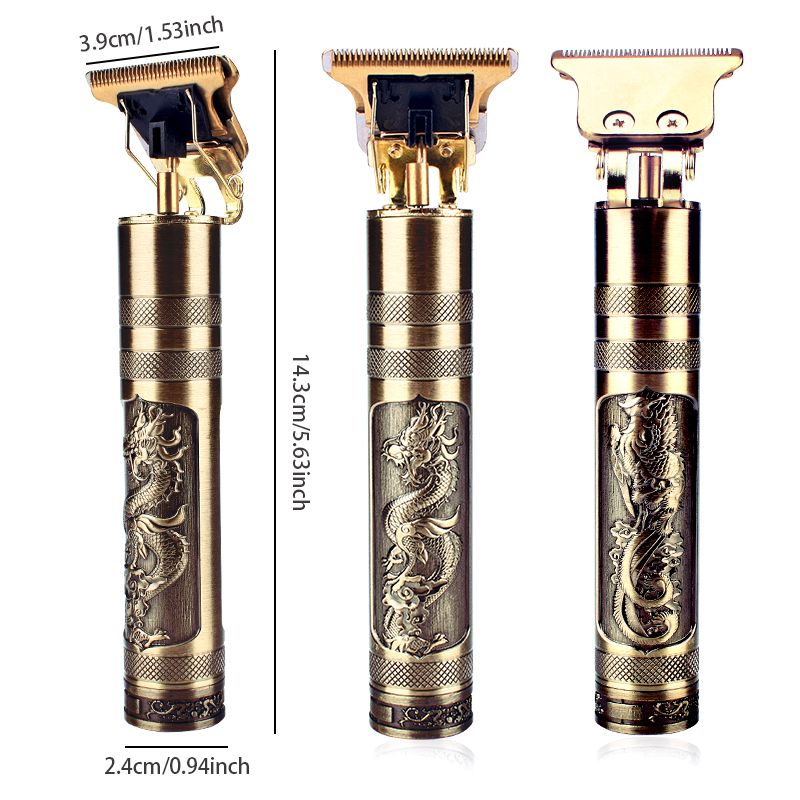 Dragon Monster Rechargeable Metal Hair Clipper Gold