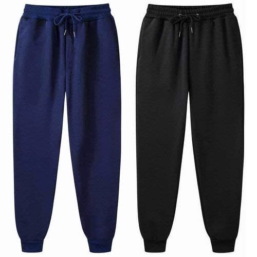 2-in-1 Thick Joggers Pant  - Navy Blue & Black
