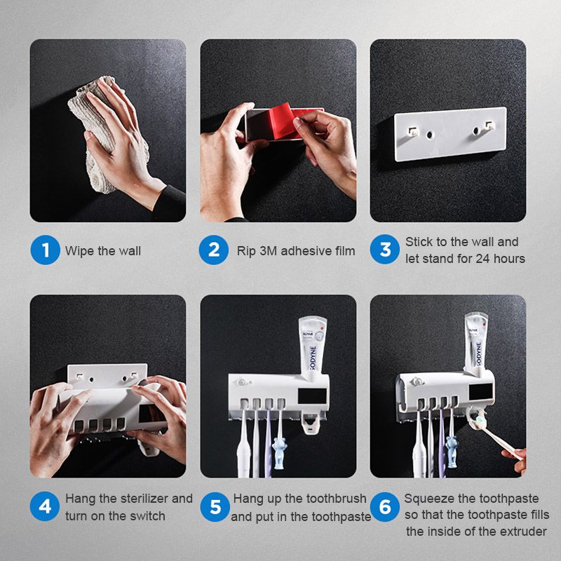 Toothbrush Holders And  Automatic Toothpaste Dispenser