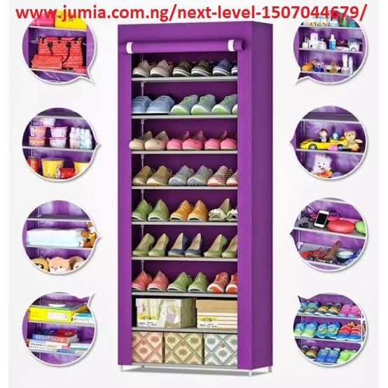 Stainless Shoe Rack + Fabric Cover For 24-Pairs
