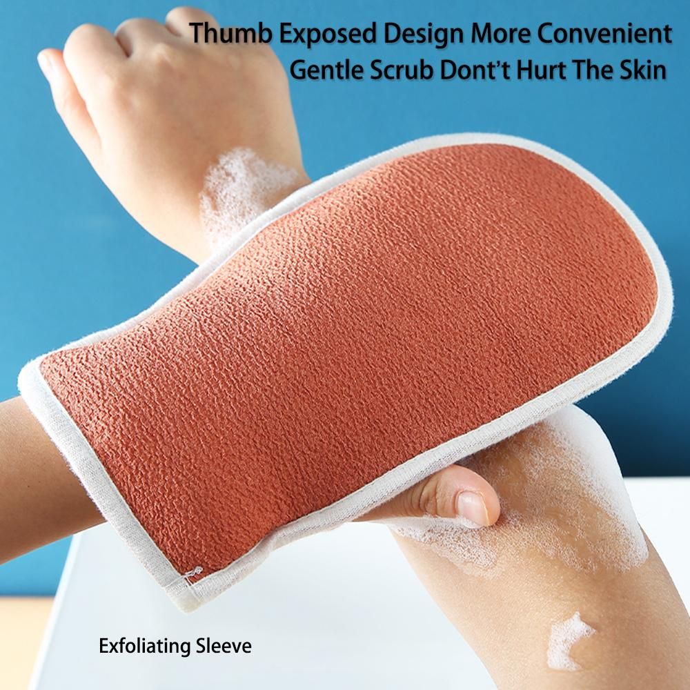 3 PCS Exfoliating Back Scrubber for Shower, Exfoliating Sponge Pad Bath Sponge Body Scrubbers Set Scrubber Strap for Shower Loofah Sponge for Men and Women