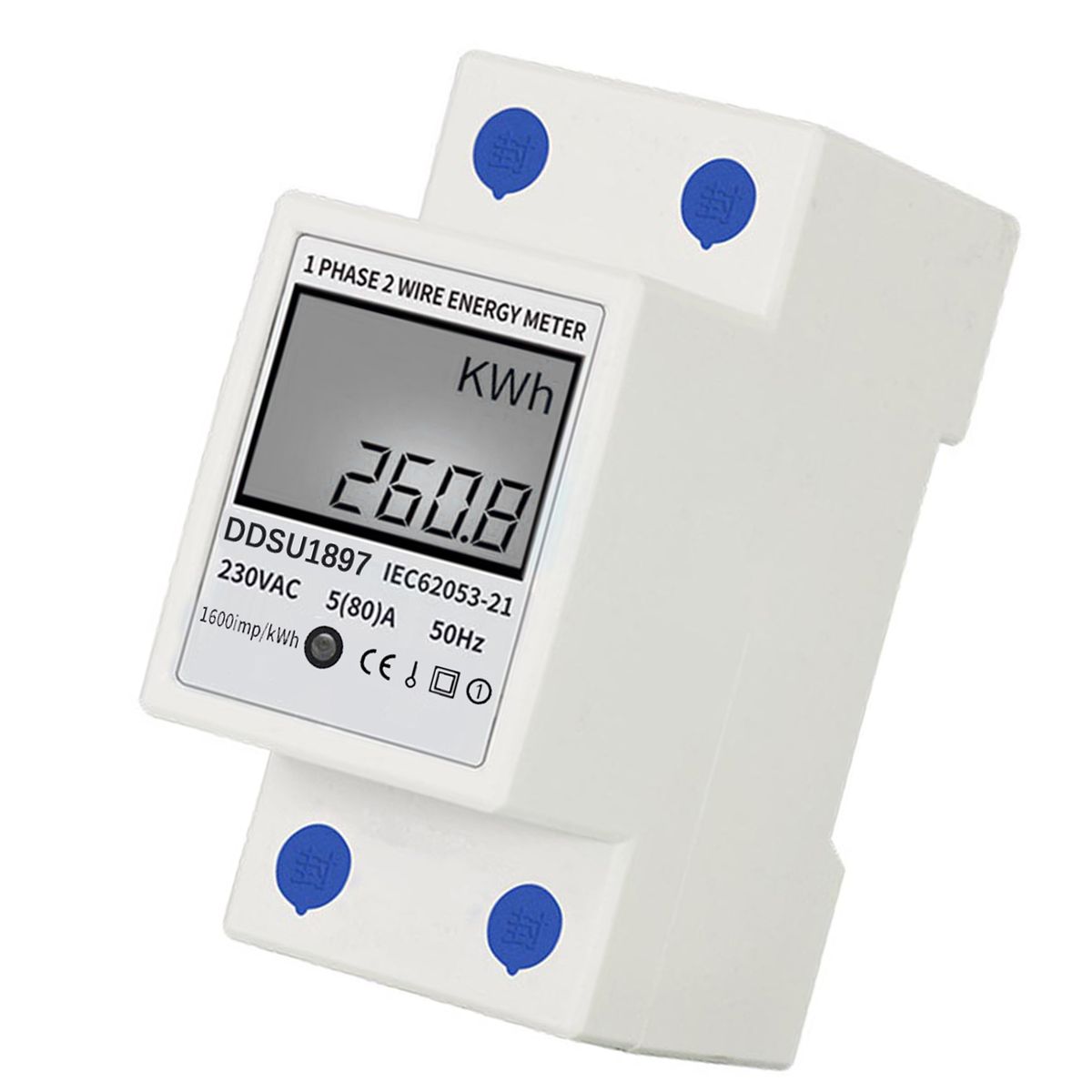 Digital Electric Energy Meter Single Phase DIN Rail