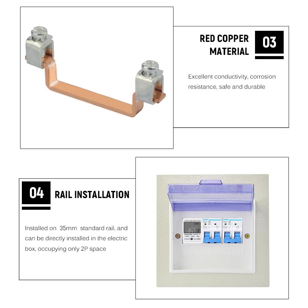Digital Electric Energy Meter Single Phase DIN Rail