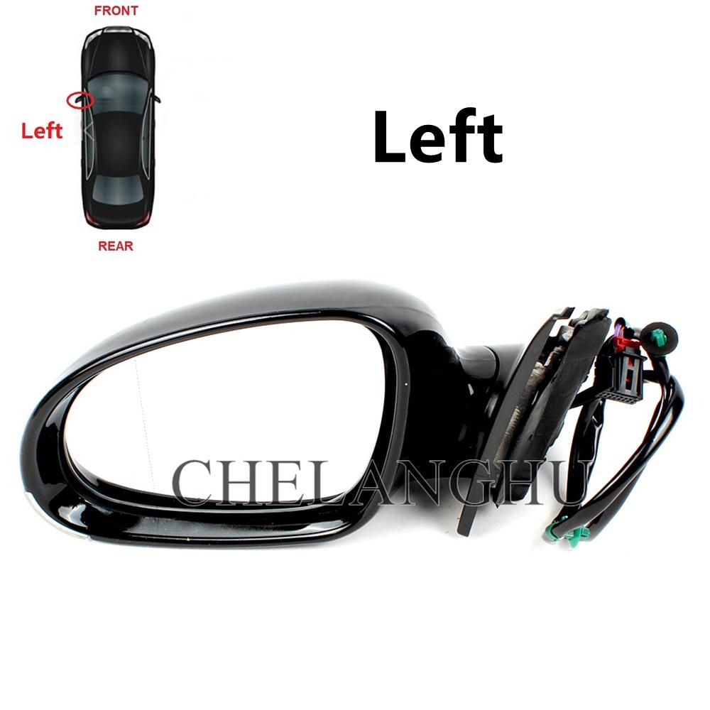 Door Side Heated Electic Adjust Mirror+Gl+Cover +Turn Signal Light For VW Jetta 5 V MK5 2006 2007 2008 2009 2010 Car-Styling