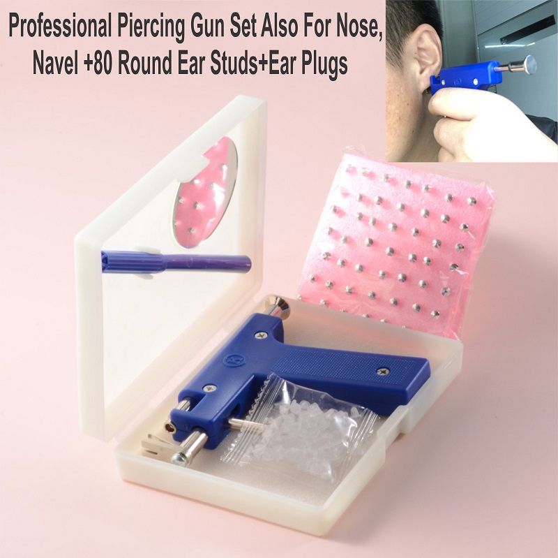 Professional Piercing Gun Set Also For Nose + Gift