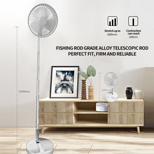 7200MaH Rechargeable  Fan USB Folding Telescopic 7.7 Inch