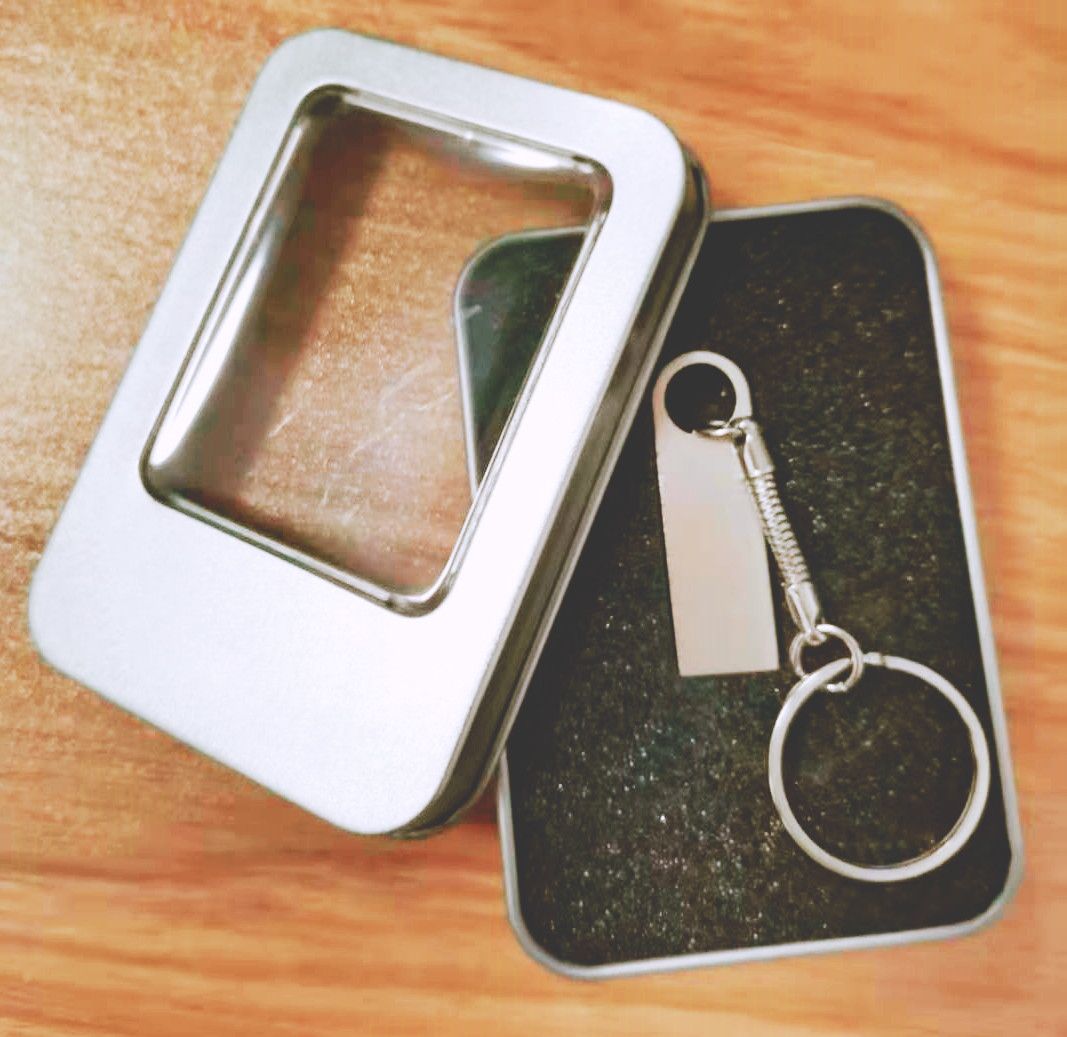 64GB Metal USB Flash Drive - Silvery +Free Key Ring