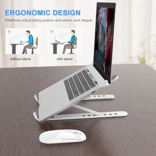 Laptop Tablet Stand Foldable 10 Level Adjustable Computer Notebook Holder Bracket