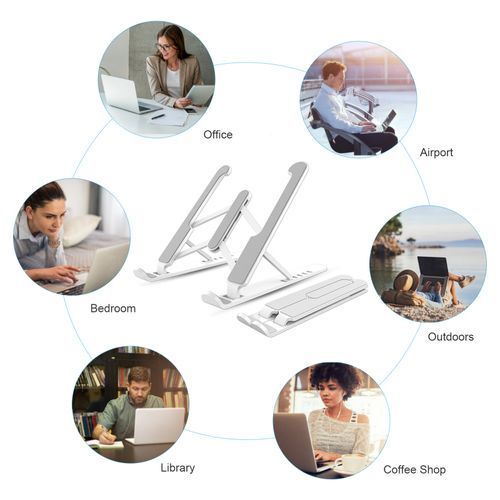 Laptop Tablet Stand Foldable 10 Level Adjustable Computer Notebook Holder Bracket