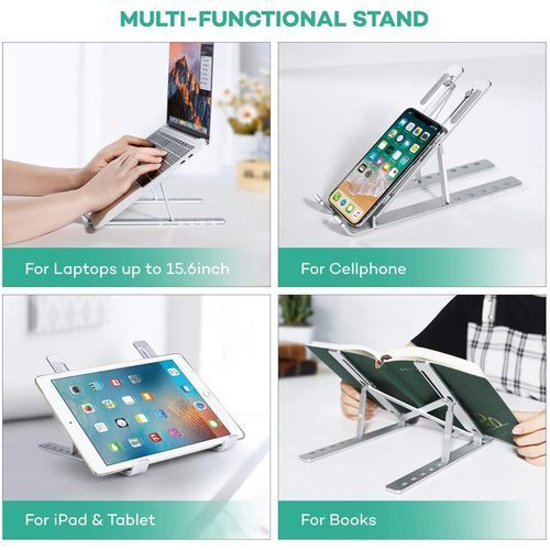 Laptop Tablet Stand Foldable 10 Level Adjustable Computer Notebook Holder Bracket