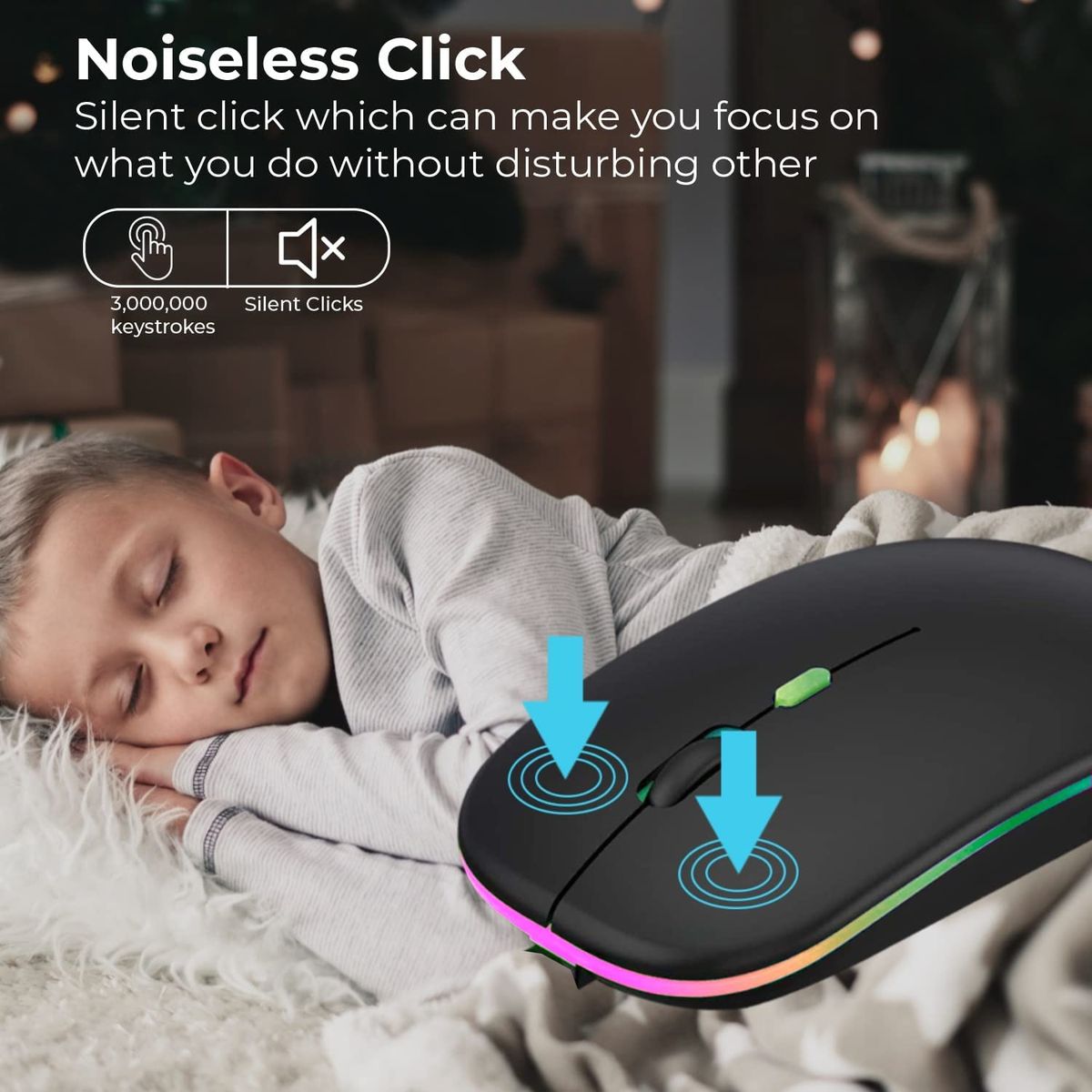 Bluetooth Charging Mouse 2.4G Wireless Mouse Light