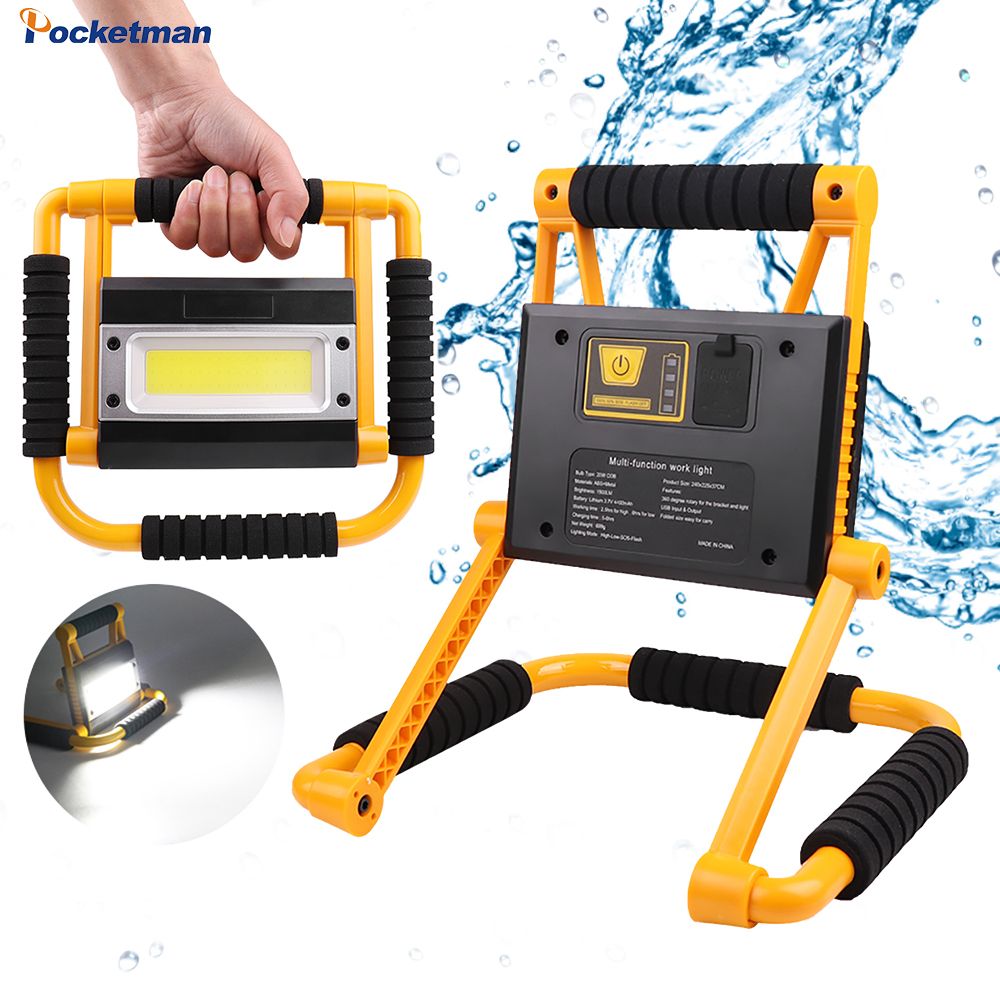 300W LED Work Portable Flood COB Work Lamp Rechargeable