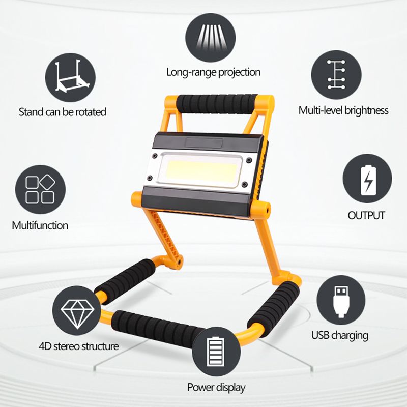 300W LED Work Portable Flood COB Work Lamp Rechargeable