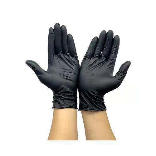 Protective Disposable Latex Hand Surgical Glove L (100 Pcs) Black