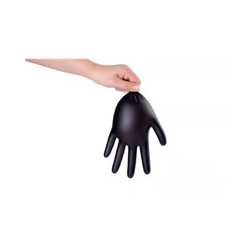 Protective Disposable Latex Hand Surgical Glove L (100 Pcs) Black