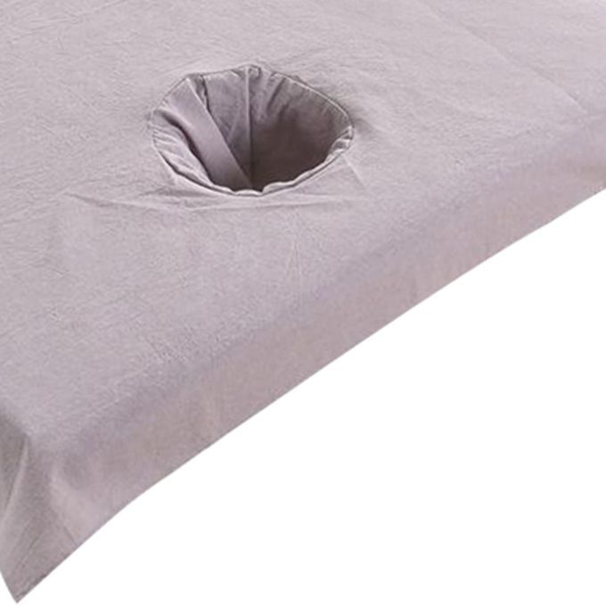 Cotton SPA Half Table Cover Beauty Salon Bed Face Hole Purple Grey