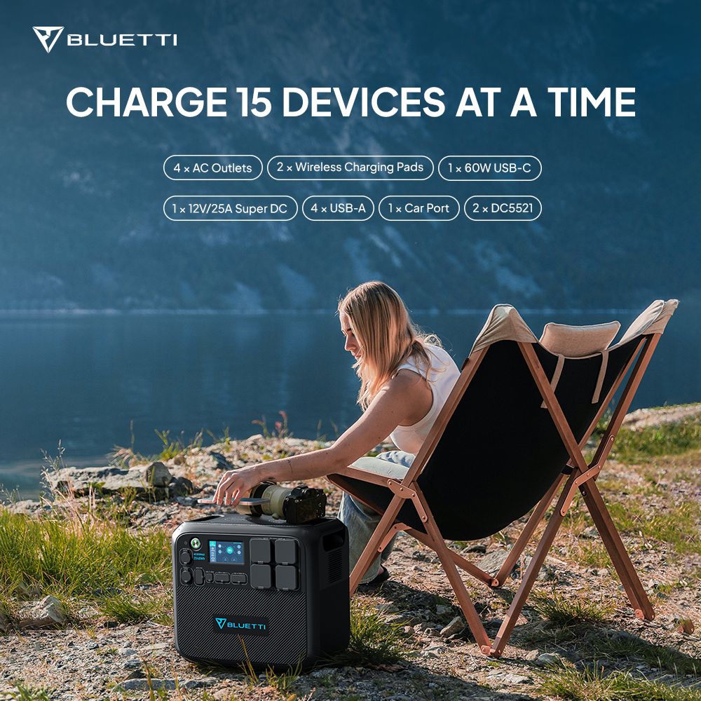 AC200MAX 2048Wh/2200W LiFePO4 Solar Generator