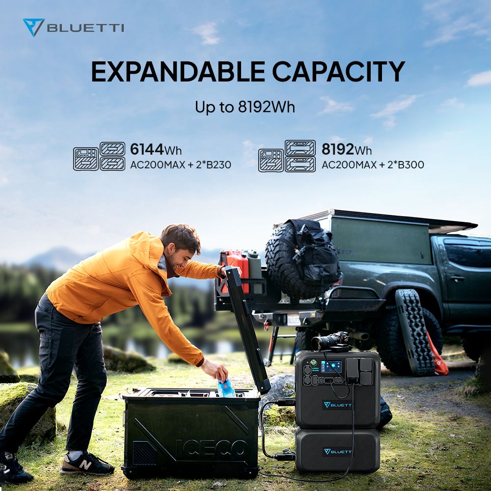 AC200MAX 2048Wh/2200W LiFePO4 Solar Generator