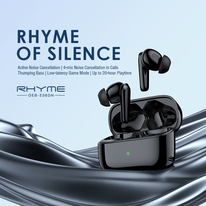 Rhyme ANC Active Noise Cancellation ENC Environmental Noise Cancellation True Wireless Earbuds