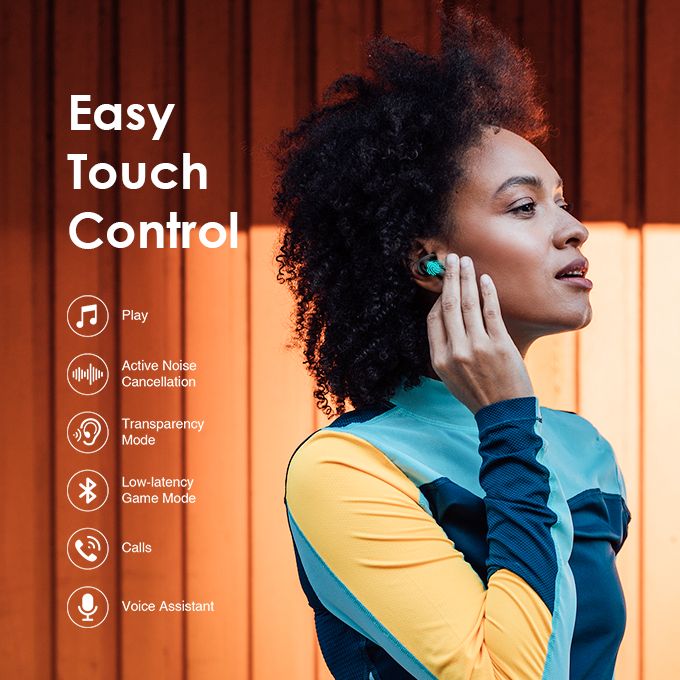Rhyme ANC Active Noise Cancellation ENC Environmental Noise Cancellation True Wireless Earbuds