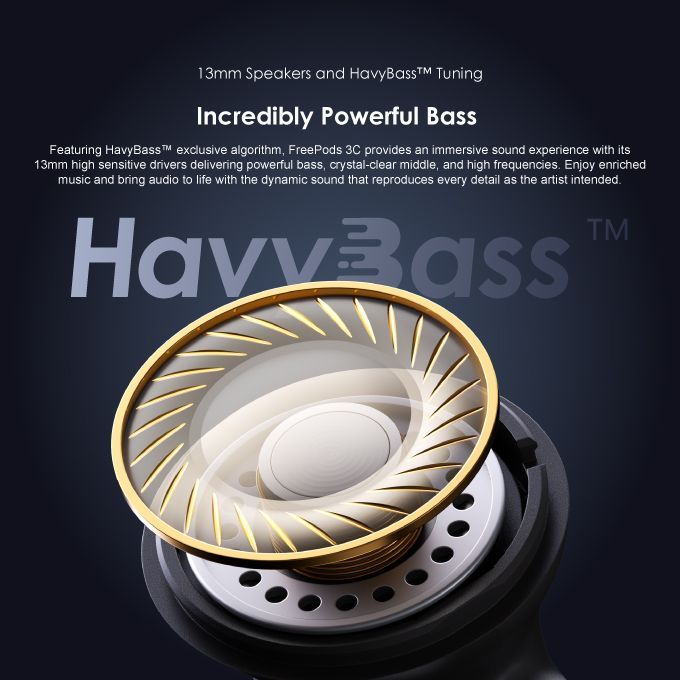 FreePods 3C ENC Calling Noise Cancellation Long Playtime True Wireless Earbuds