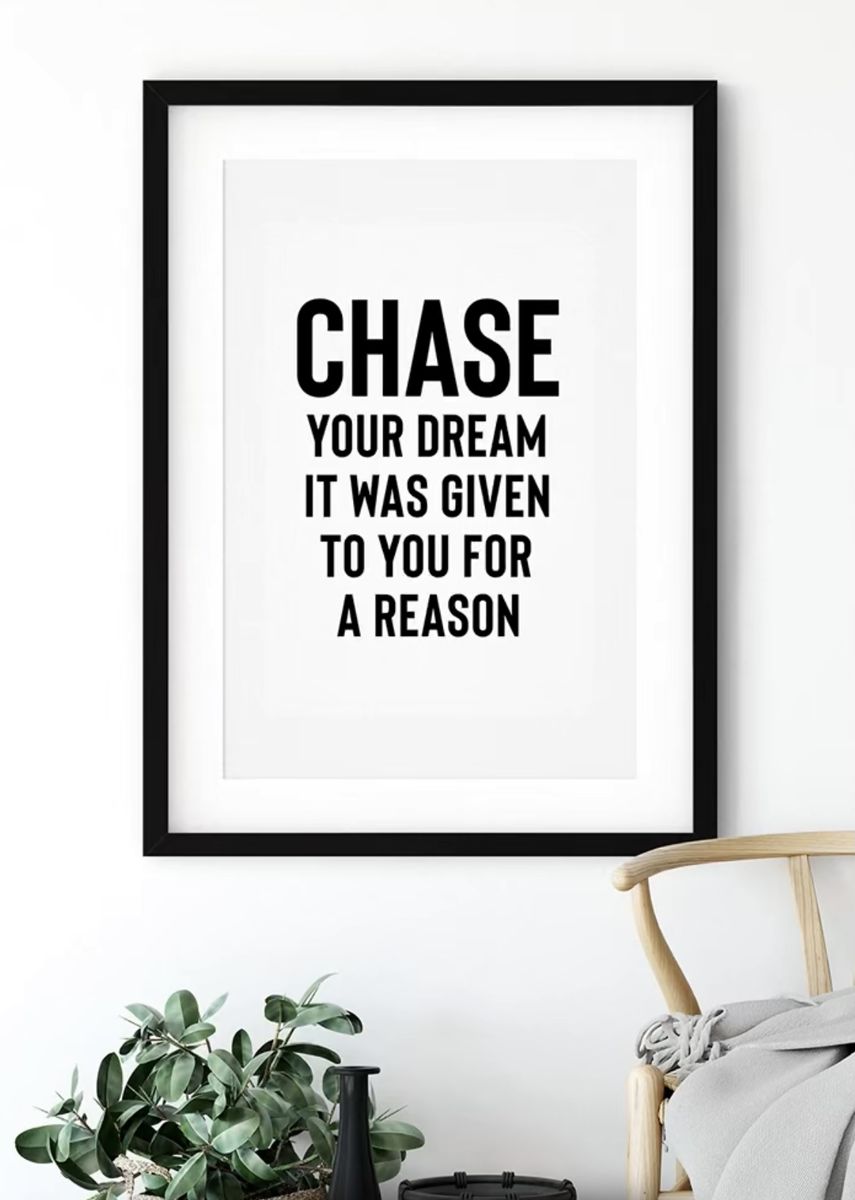 Word Quote Portrait Framed Wall Decoration