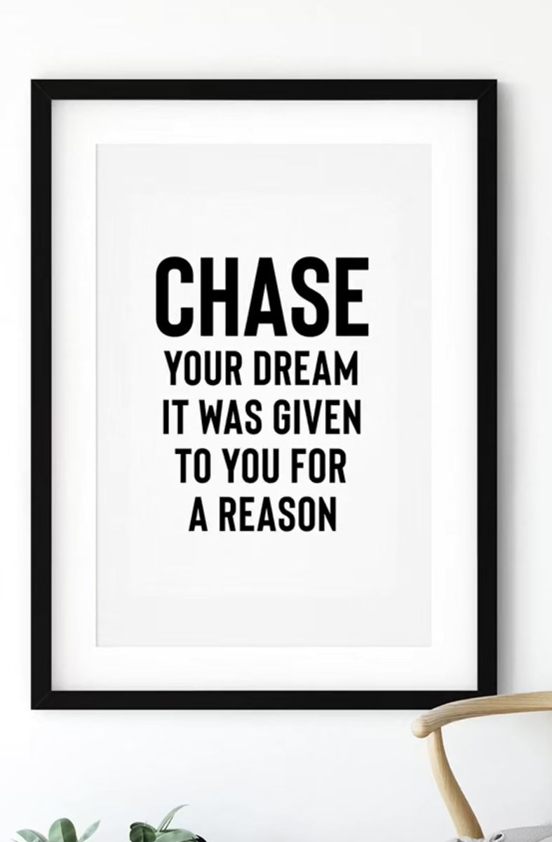 Word Quote Portrait Framed Wall Decoration