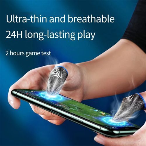 2PCS Finger Covers Universal Breathable Ultra-thin Fingertips Sleeves Thumb Gloves For Mobile Game