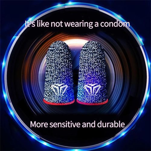 2PCS Finger Covers Universal Breathable Ultra-thin Fingertips Sleeves Thumb Gloves For Mobile Game