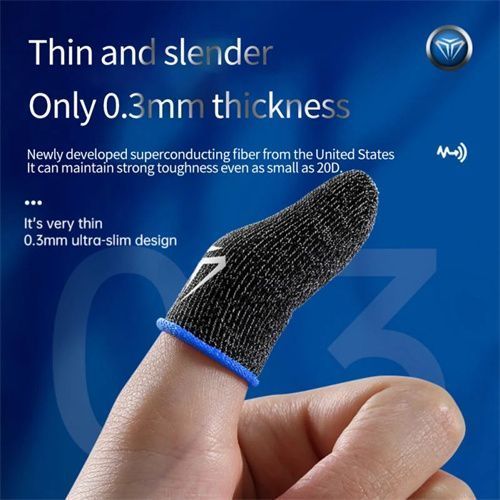 2PCS Finger Covers Universal Breathable Ultra-thin Fingertips Sleeves Thumb Gloves For Mobile Game