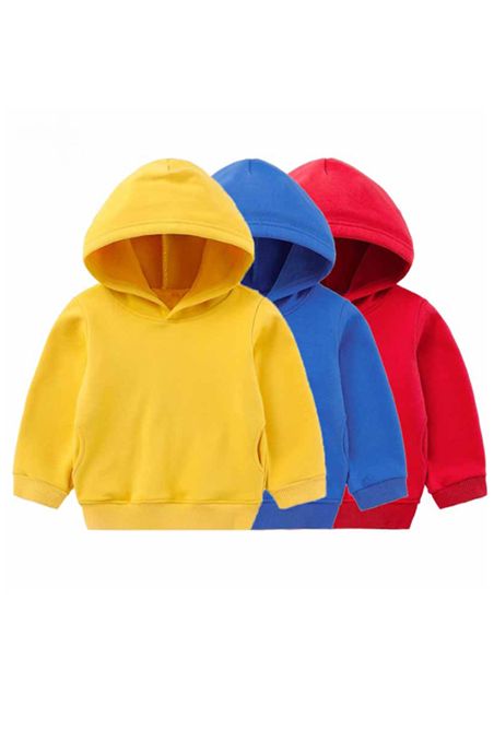 3 In 1 Children Hoodie- Yellow, Royal Blue, Red
