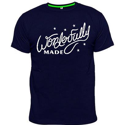 Wonderfully Made Print T-Shirt - Navy Blue