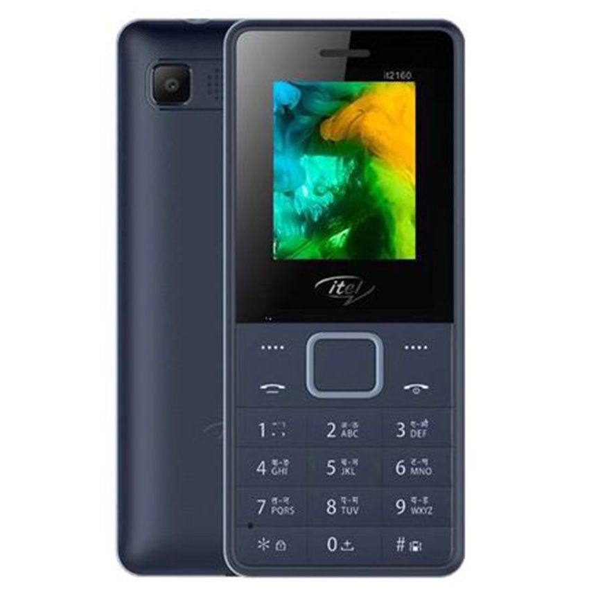 2160 Wireless FM, Bright Torchlight, Call Recorder, Dual SIM Mobile - Blue