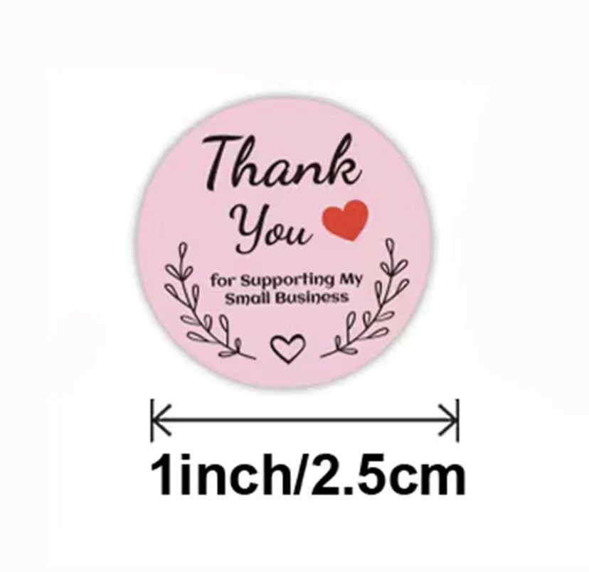 100 Pcs Round Thank You Stickers Seal Labels Gifts Packaging Decor