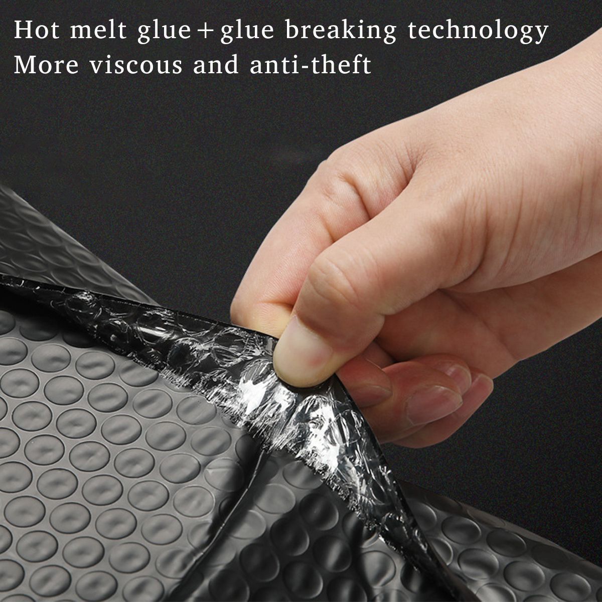 20Pcs/set Black Padded Bubble Envelopes Bag Lined Poly Mailer Seal Bags 7Sizes