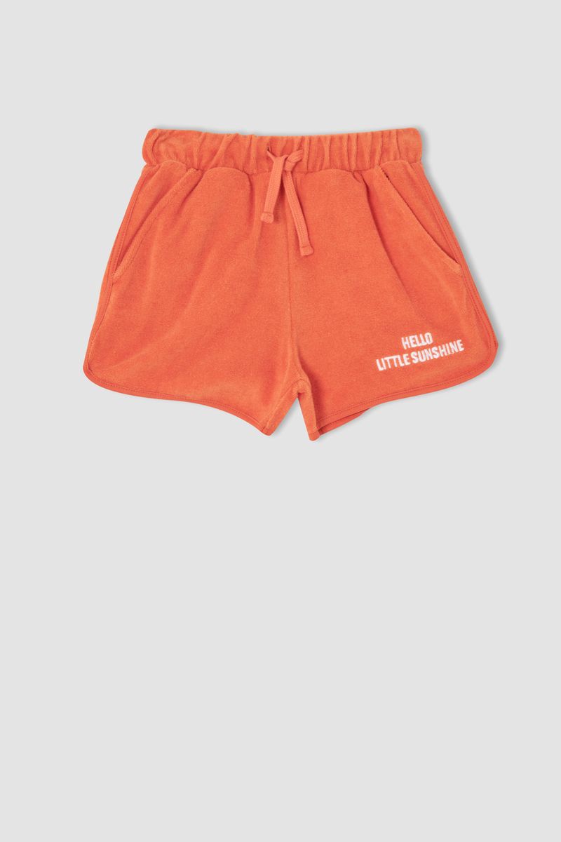 Girl Regular Fit Crew Neck Set - Orange - 2 Pieces