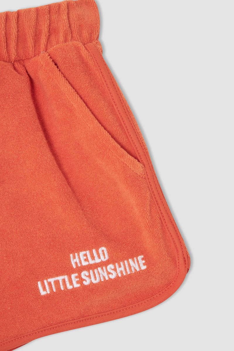 Girl Regular Fit Crew Neck Set - Orange - 2 Pieces