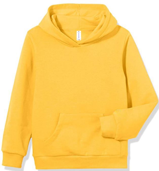 Children Plain Hoodie For Boys Or Girls- Yellow