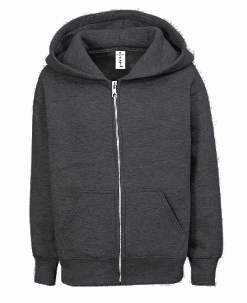 Children's Zip Up Hoodie- Dark Grey