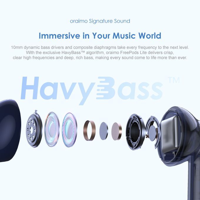 FreePods Lite 40-hour Playtime ENC True Wireless Earbuds