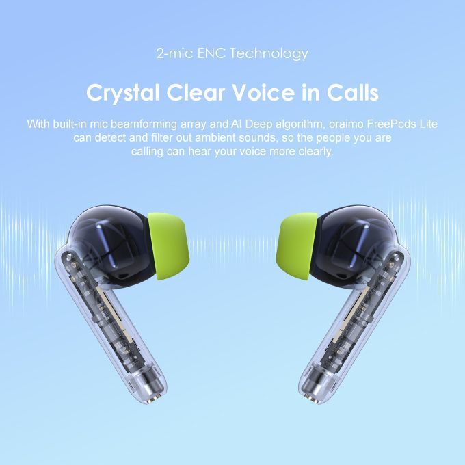 FreePods Lite 40-hour Playtime ENC True Wireless Earbuds